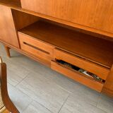 Scandinavian high teak sideboard