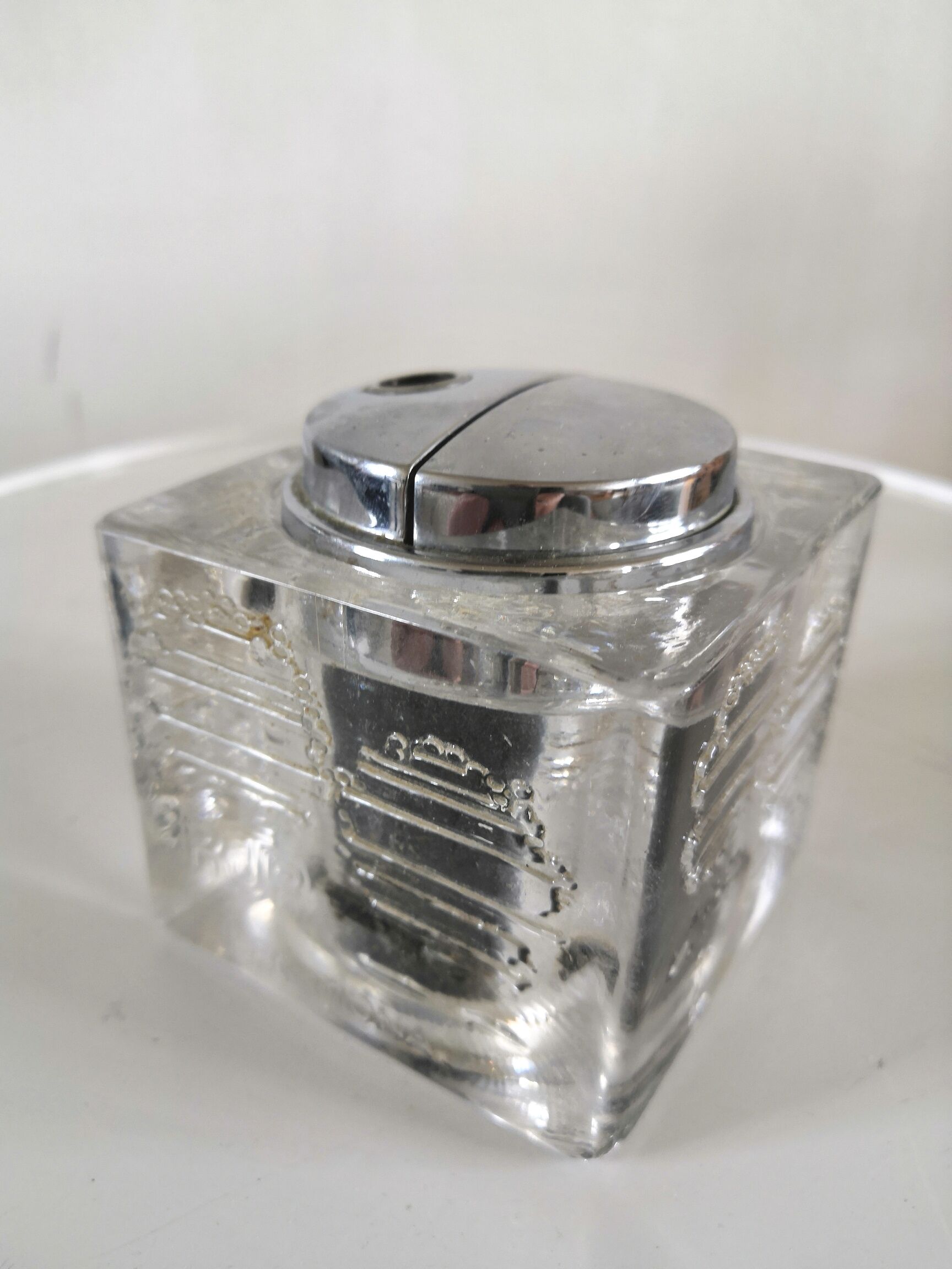 Glass lighter inlaid decoration design 70s