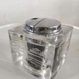 Briquet en verre décor incrusté design années 70
