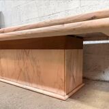Vintage pink marble coffee table / coffee table
