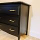 Satin black wooden chest of drawers