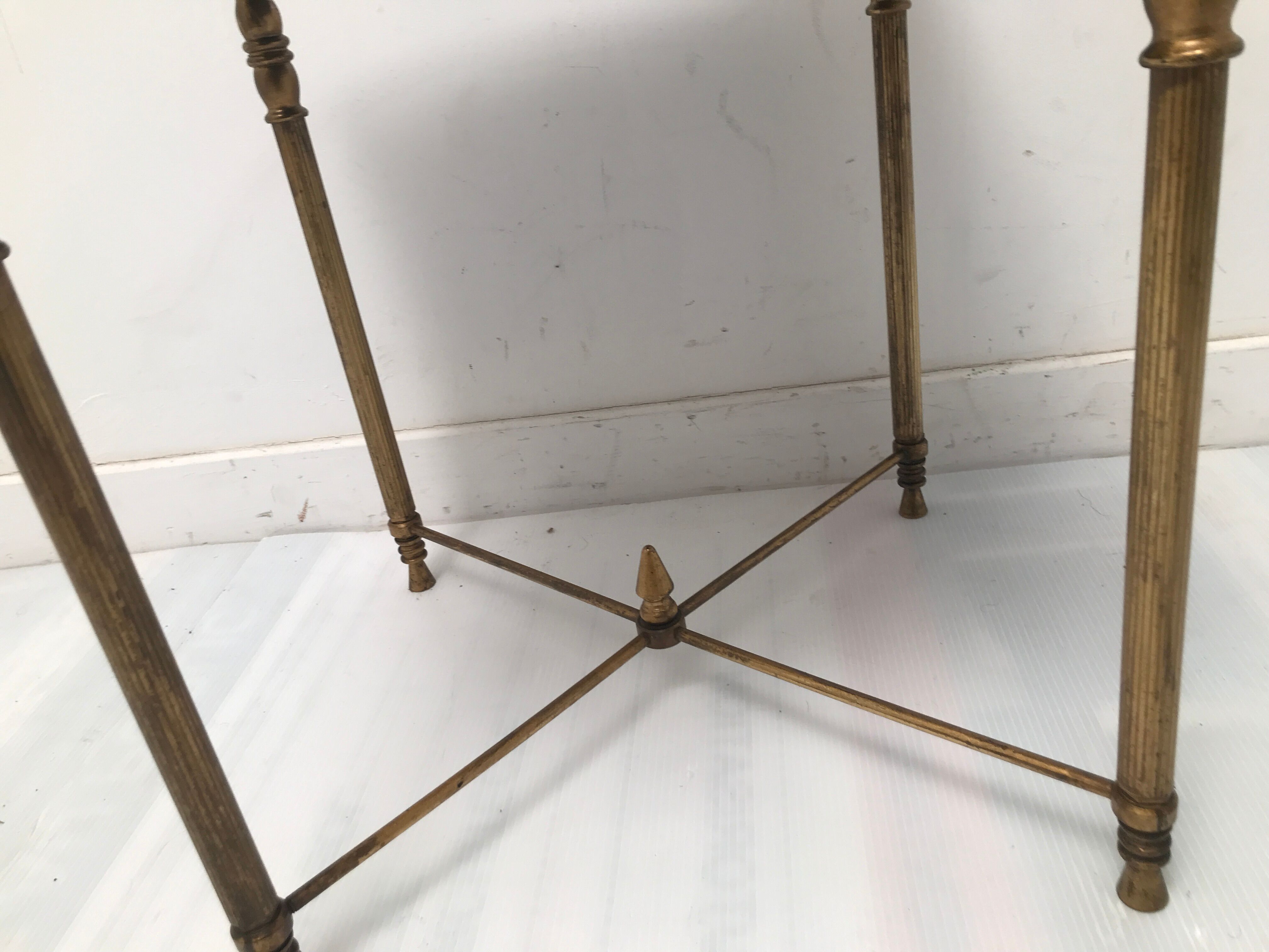 Tables with floorless smoked glass tray 50-60 years