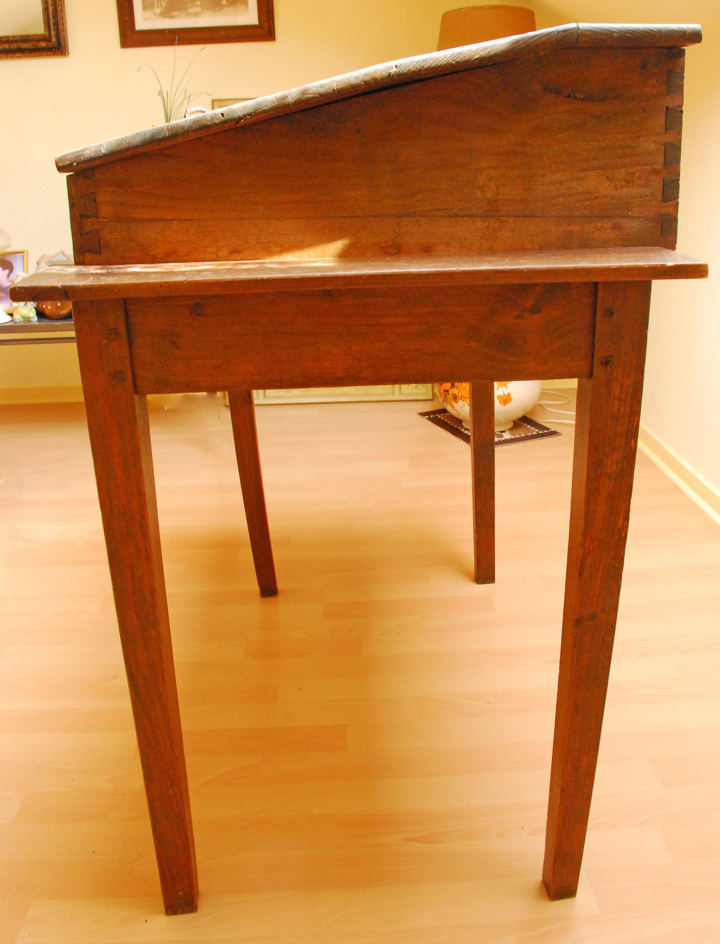Old desk on his table