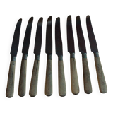 Set of 8 small old knives with wooden handles