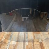 Curved fire screen tempered glass design