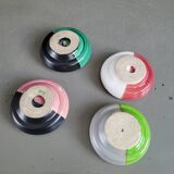 Lot de 4 petits cendriers individuels en céramique