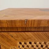 Wooden drop-leaf secretary in Louis XV style – Floral decoration