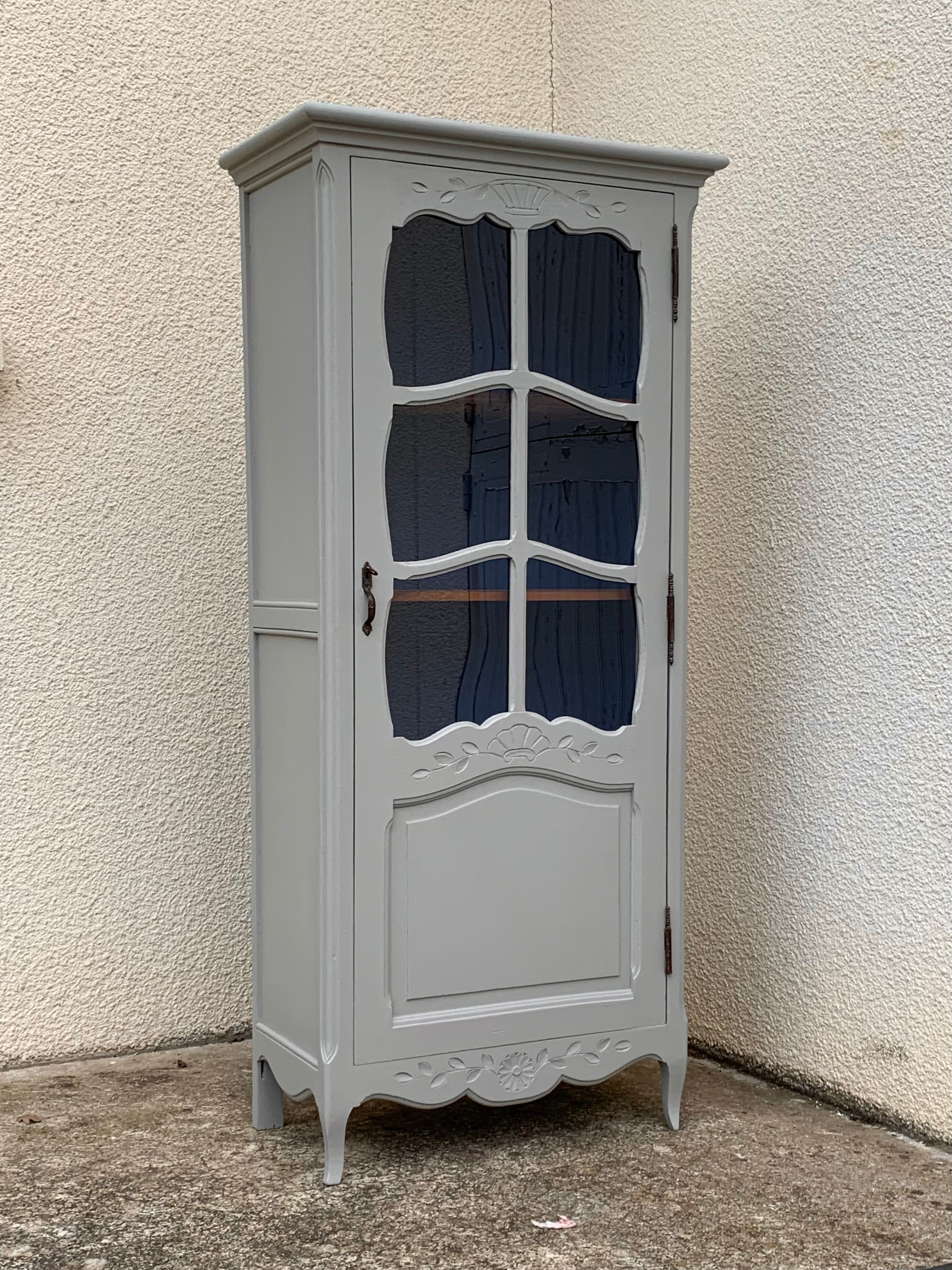 1930s Parisian glass-fronted wardrobe