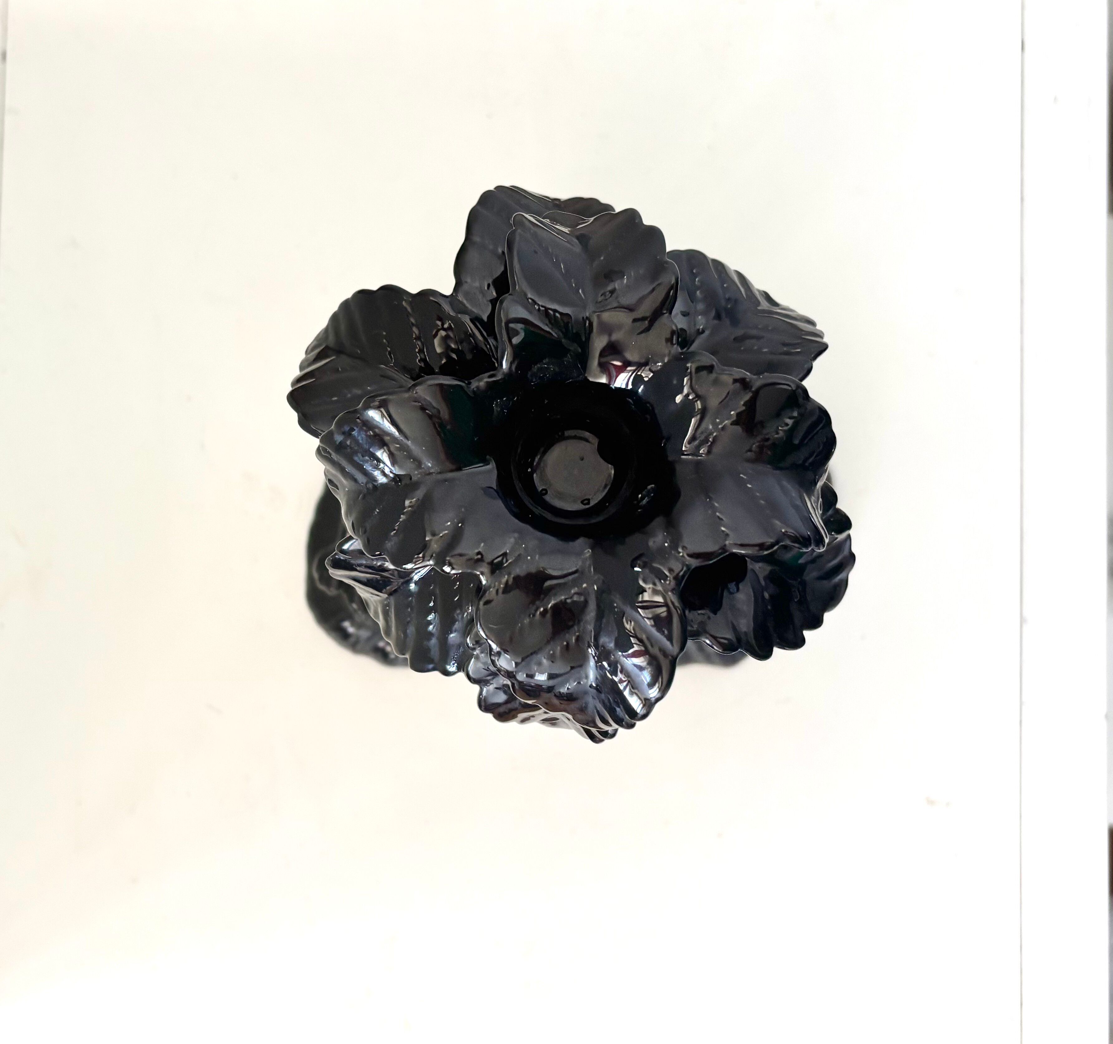 Black panther Art Deco candlestick