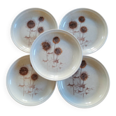 Flat Plates – Botanical Thistle Decor – 70s