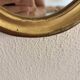 Vintage mirror 1960s Belgian rocaille style gilded wood - 61 x 49 cm
