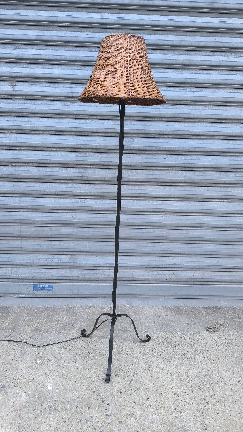 Wrought iron floor lamp 1960