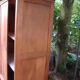 Sliding cabinet veneered vintage oak 50/60