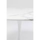 Table à manger tulipe en marbre et acier laqué 110cm. Seventies design