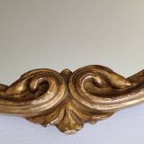 Vintage rocaille style mirror in stucco and wood 80 cm