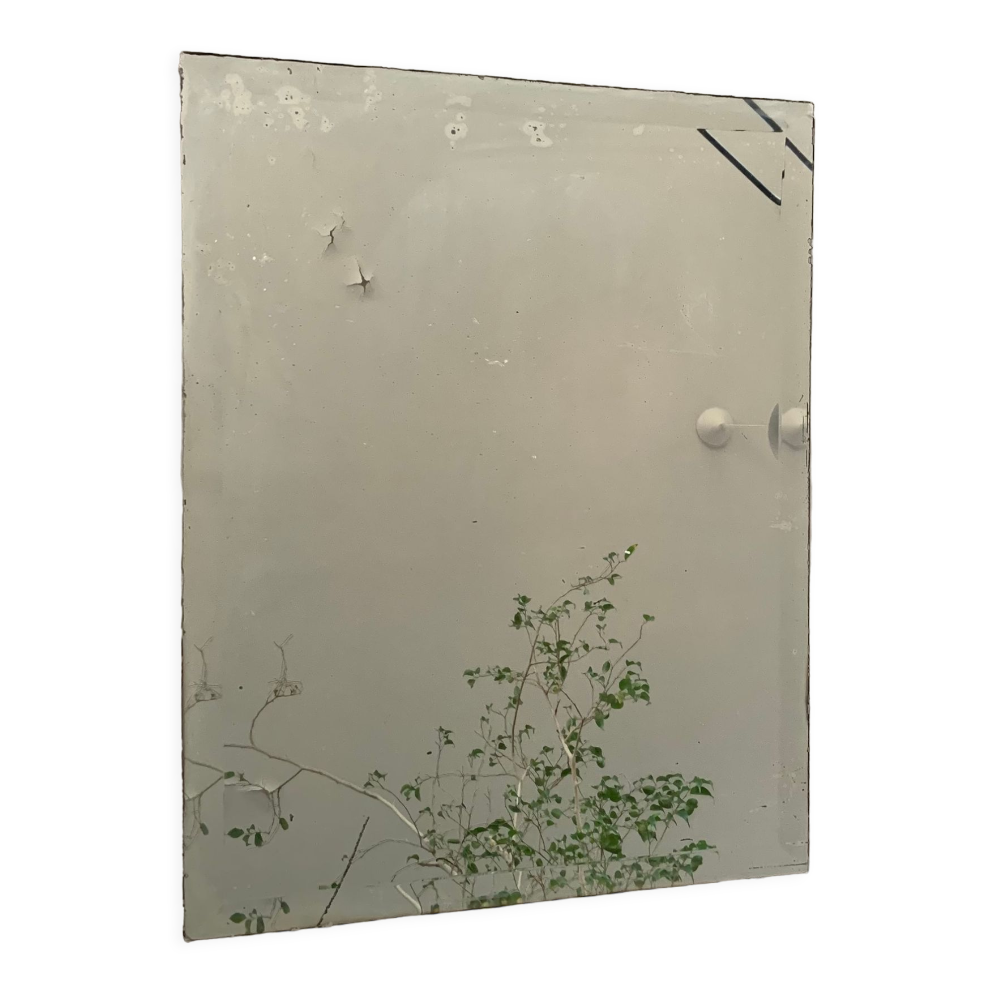 Old beveled mirror stitched 65x83cm