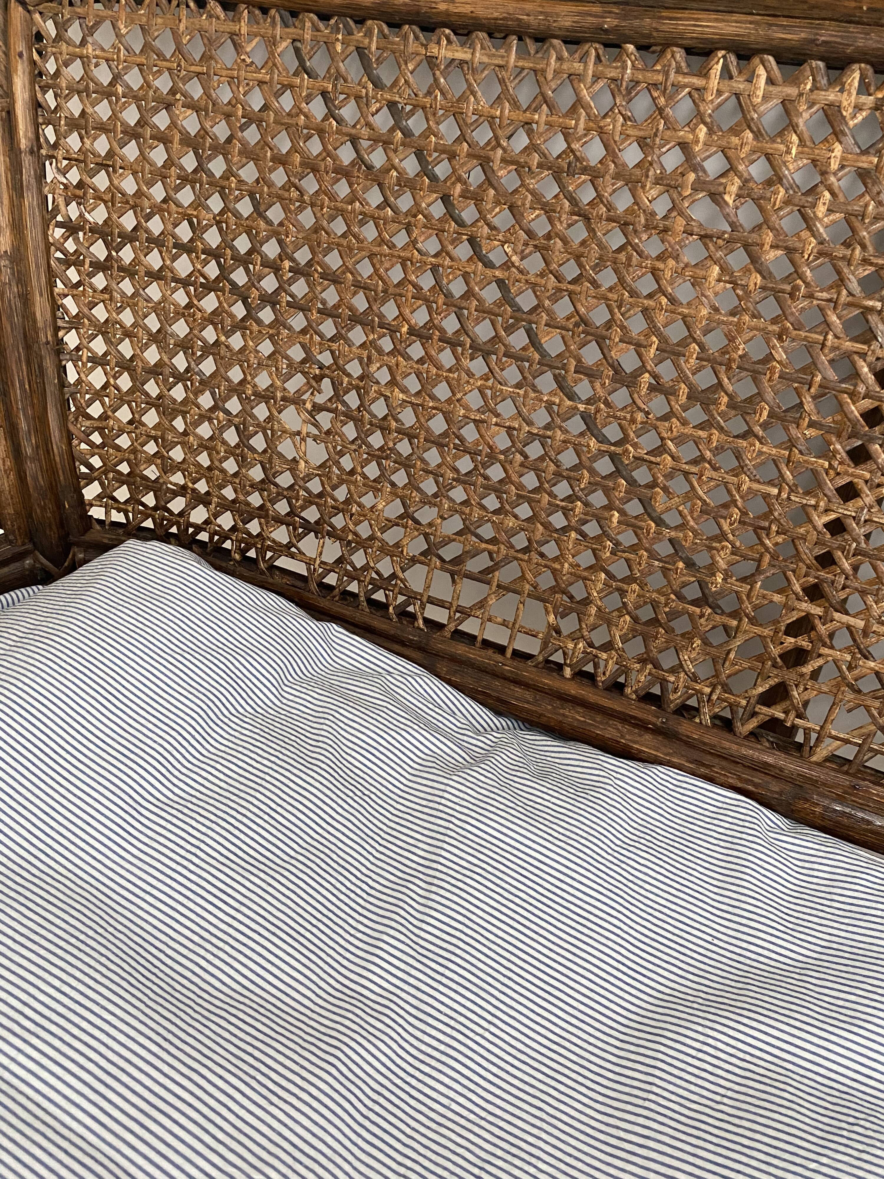Rattan bench and canning