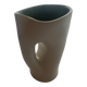 Two-Tone Matte Ceramic Pitcher / Organic Glazed Vintage G. Jouve P.