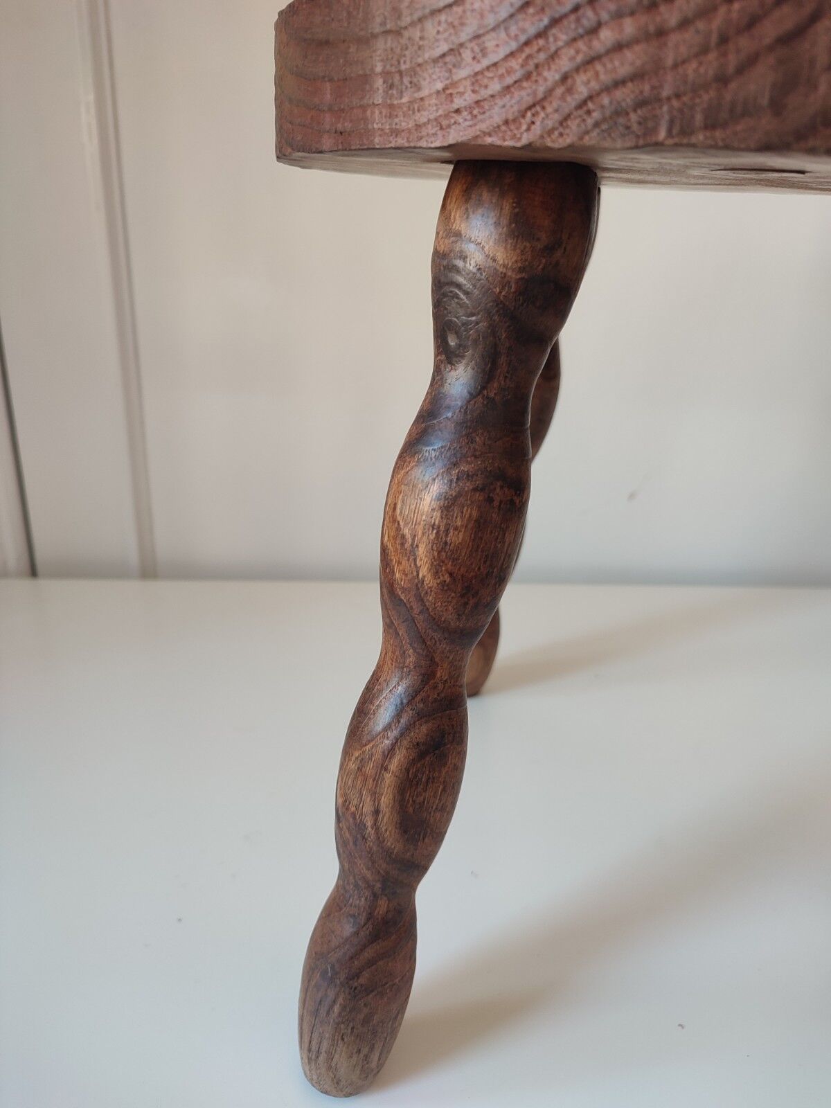 Wood tripod stool