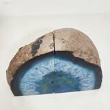 Sujetalibros de ágata azul. Brasil, 1990s.