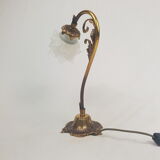 Flower gilded bronze lamp