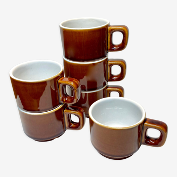 Set of 6 tiled coffee cups