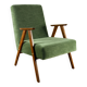 Classic green olive structural armchair like Chierowski
