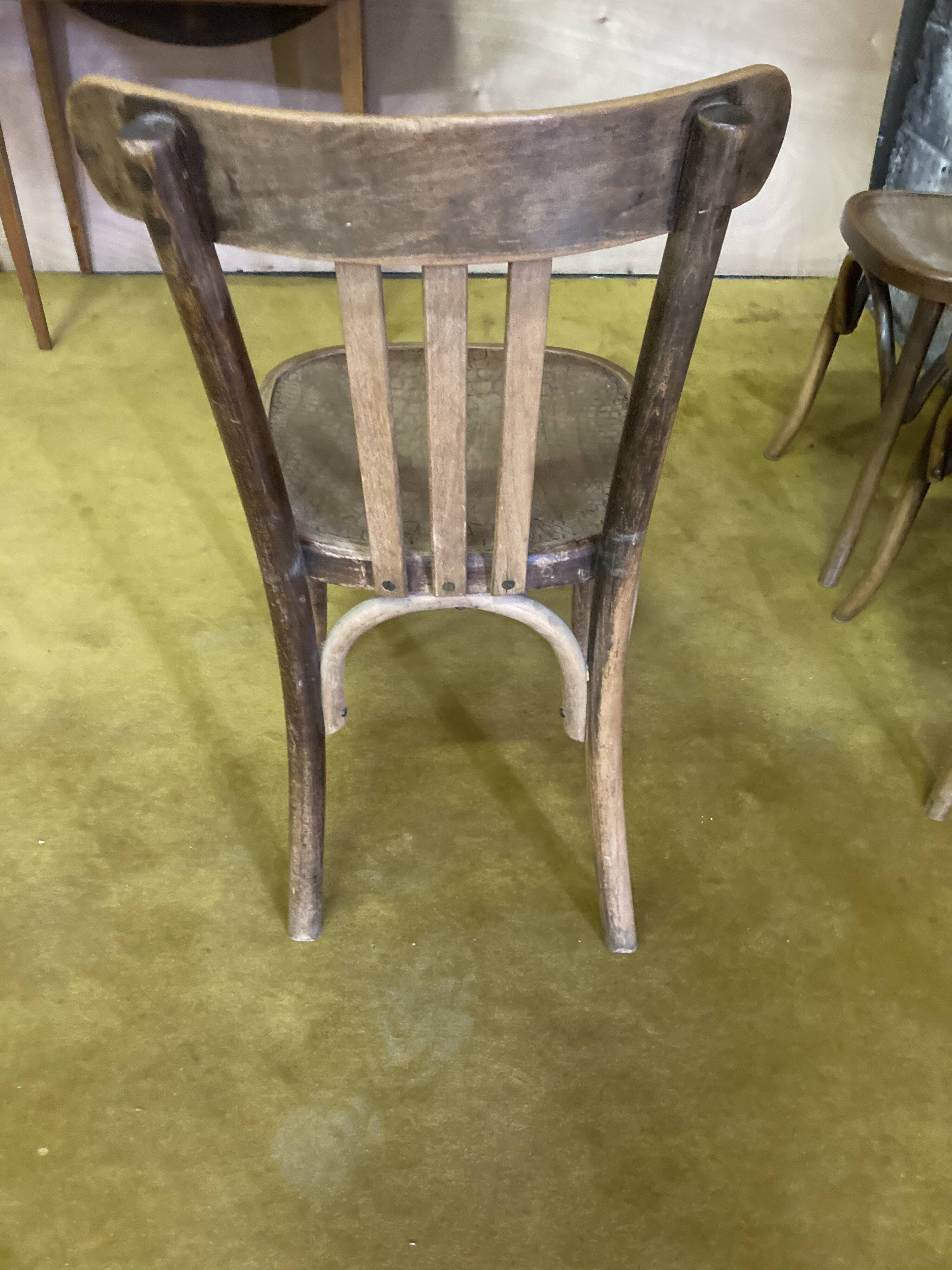 3 chairs bistro Fishel early 20th.