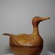 Large bamboo duck box, woven rattan, vintage Shanghai Handicrafts China