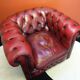 Classic oxblood red Chesterfield chair