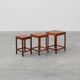 Set of 3 oak wood stacking tables in Art Deco style, France ca. 1925