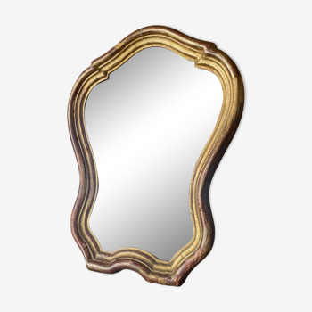 Miroir baroque doré à poser ancien