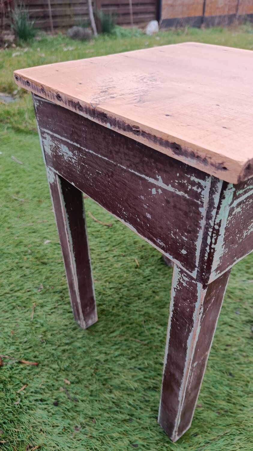 Patinated farmhouse stool