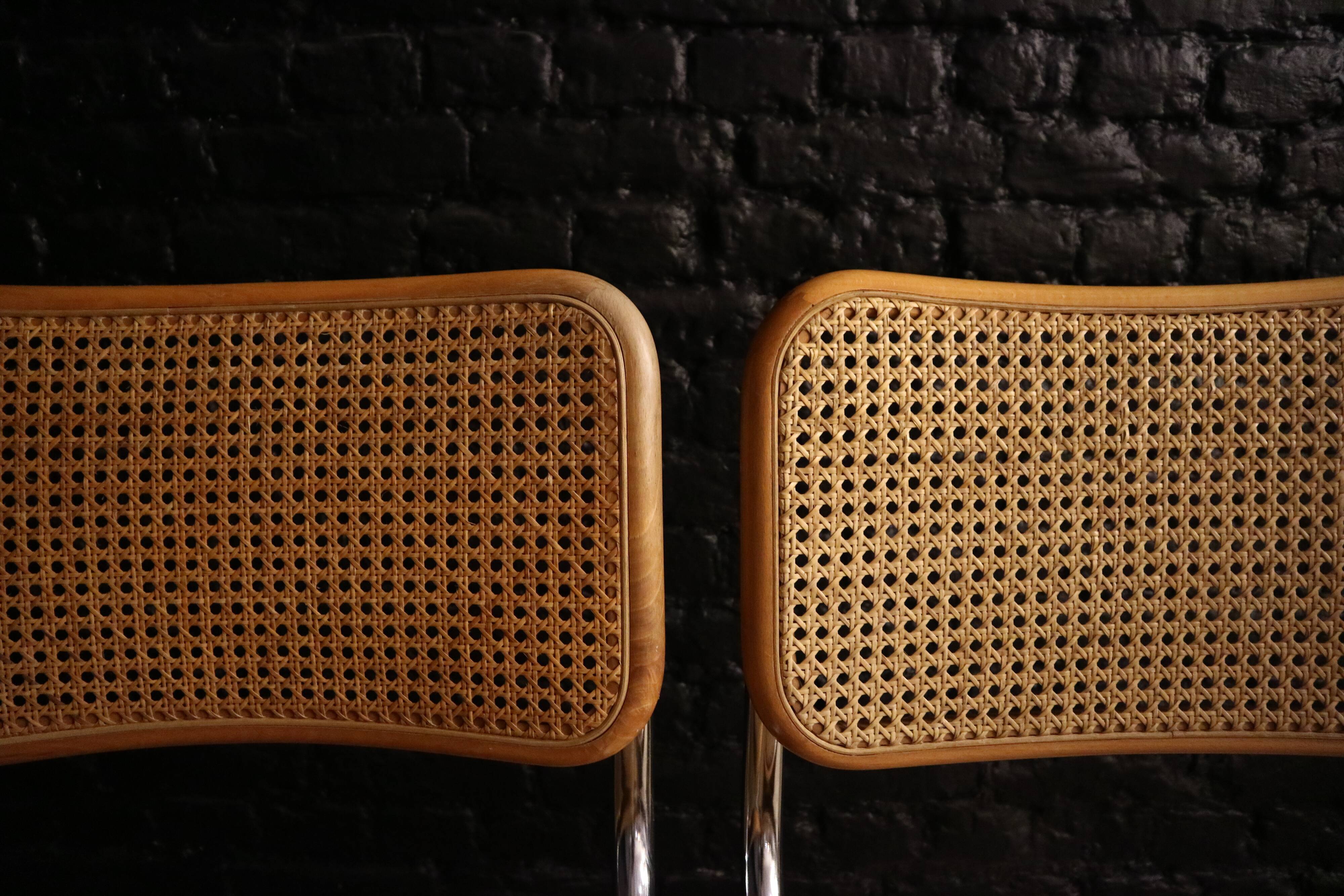 Lot of 2 chairs B32  by Marcel Breuer