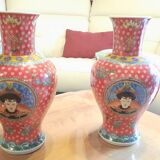 Pair of large Chinese vases in imperial style