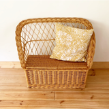 Vintage wicker chest bench