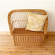 Banquette coffre vintage en osier