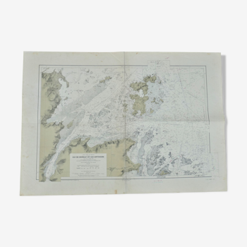 Carte marine ancienne de L'île de Bréhat et ses environs