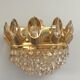 Paire d’appliques laiton et cristal