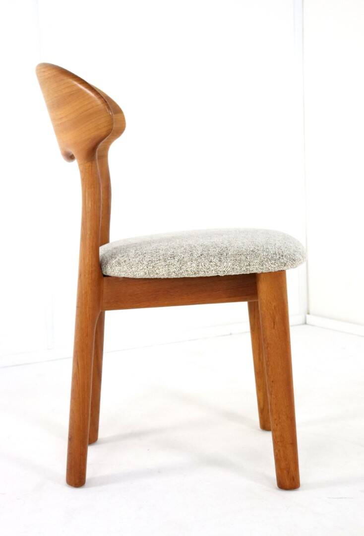 Lot de 6 chaises design danoises Juul Kristensen en teck