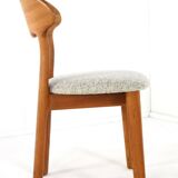 Lot de 6 chaises design danoises Juul Kristensen en teck