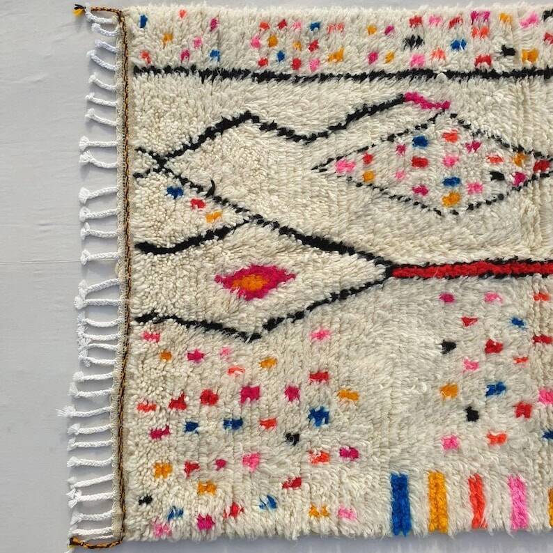 Berber rug in natural wool 250cm x 150cm