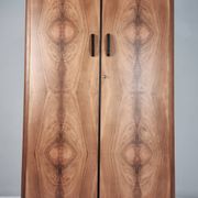 Art Deco Walnut Wardrobe by Jindrich Halabala, 1940s
