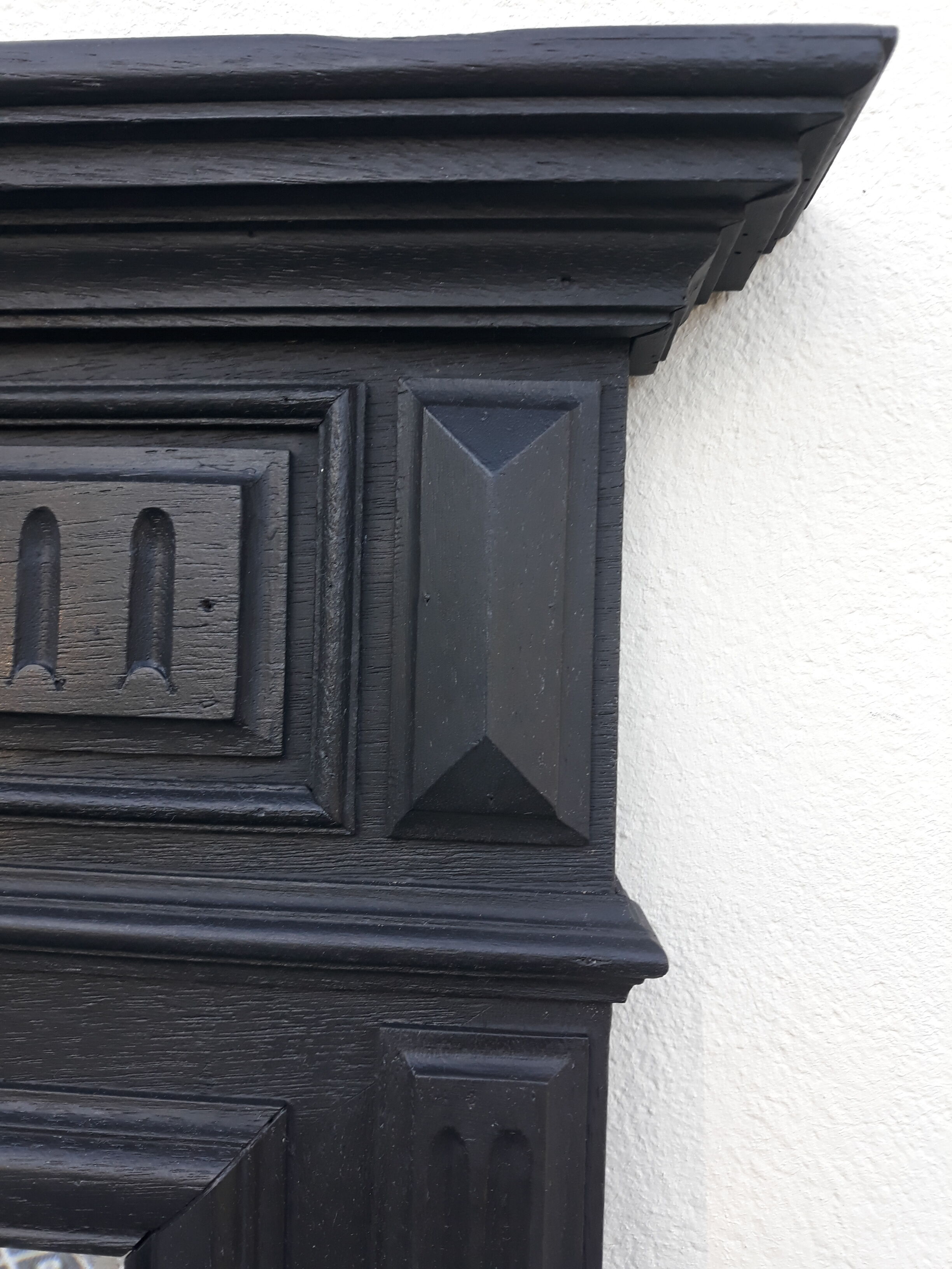 Bevelled trumeau mirror