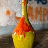 Vintage vase, glazed enameled terracotta vase, decorative vase, decoration