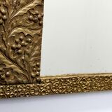 Miroir art-déco or au décor végétal 52x31cm
