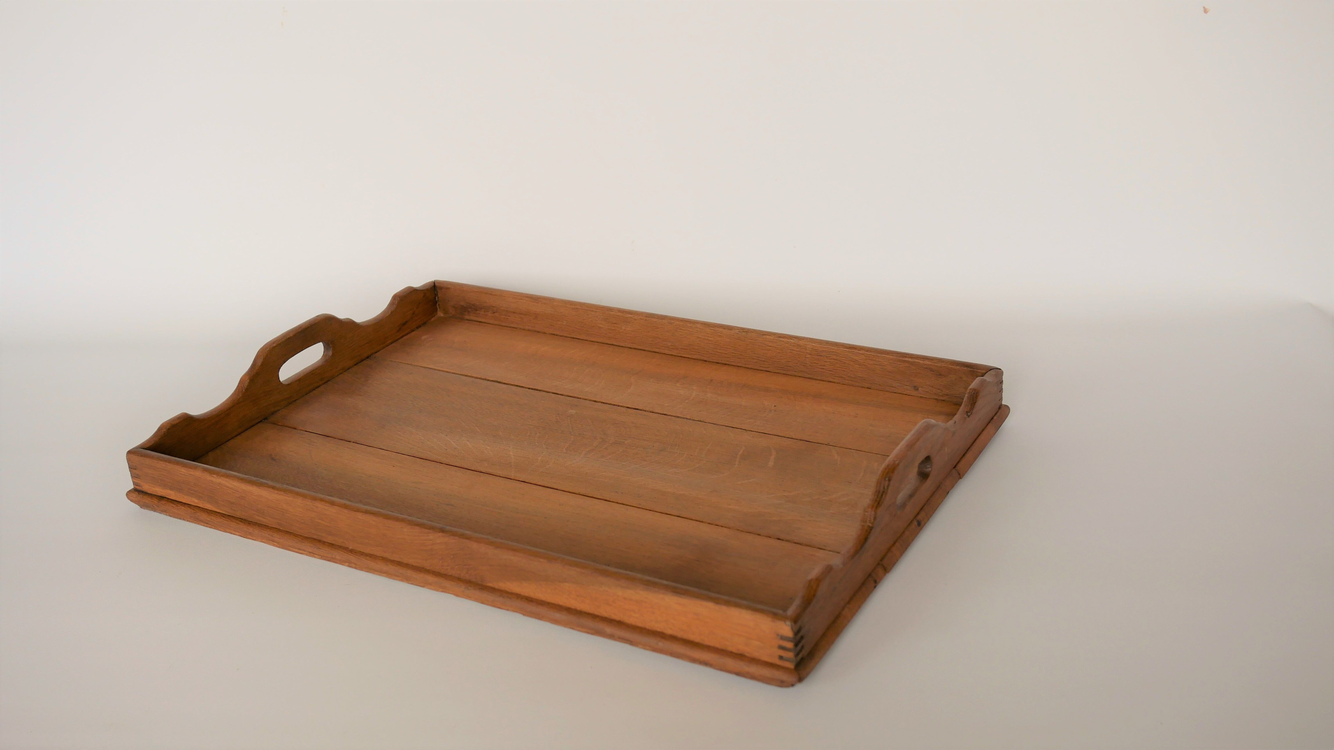 Vintage oak serving tray
