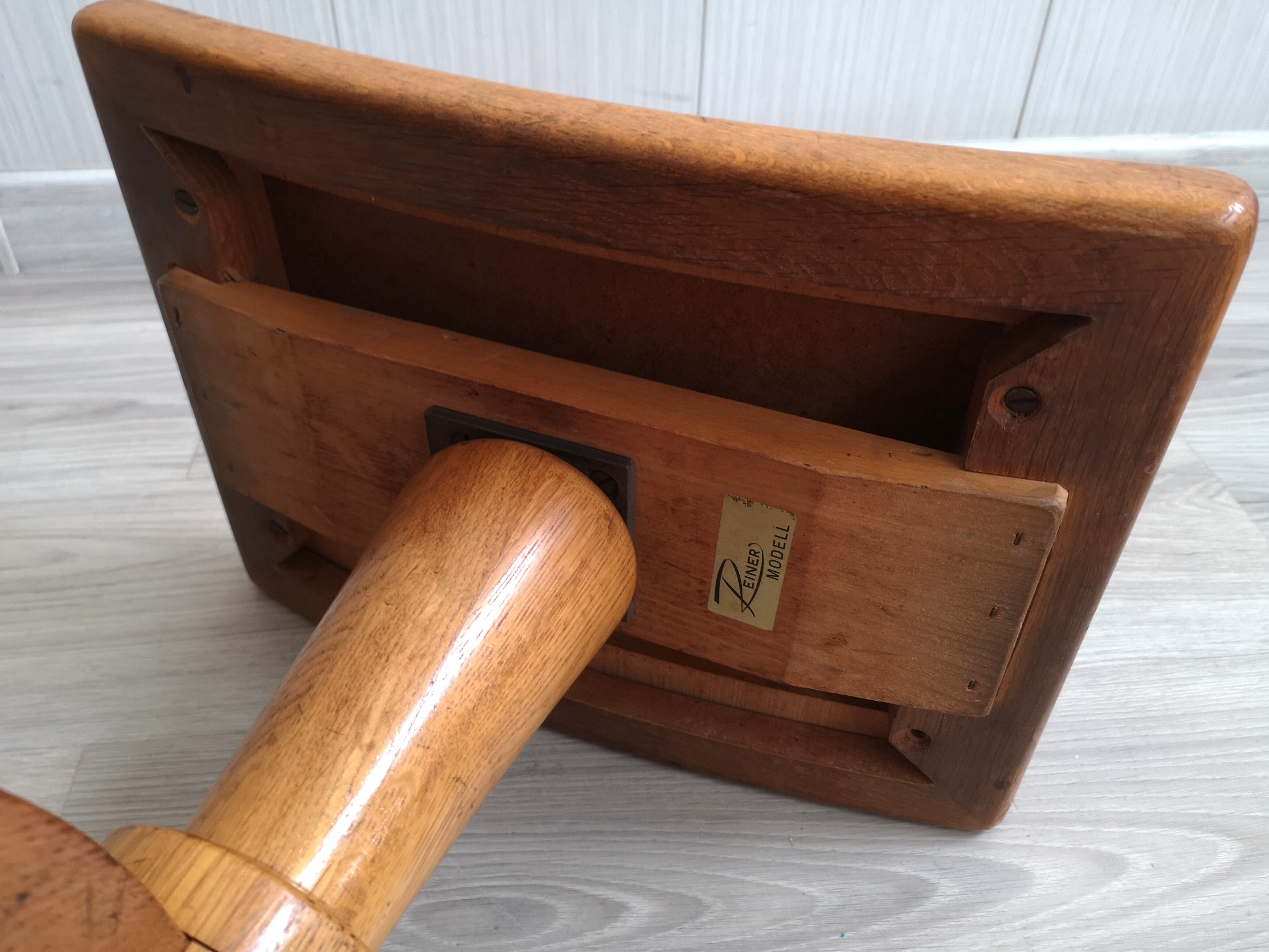 Mid-century swivel piano stool or dressing table seat by reiner modell, 1960s