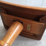 Tabouret de piano pivotant ou siège de coiffeuse du milieu du siècle par Reiner Modell, 1960