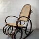 Rocking chair Chair in wood and Cannage from the 70s